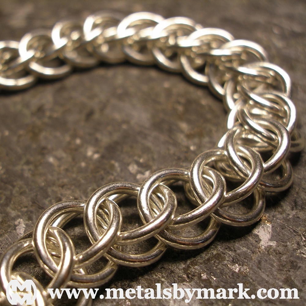 Custom Sterling Silver & good 14k Gold Filled Half Persian 3-in-1 Weave Chain Maille Bracelets (2 Variations)